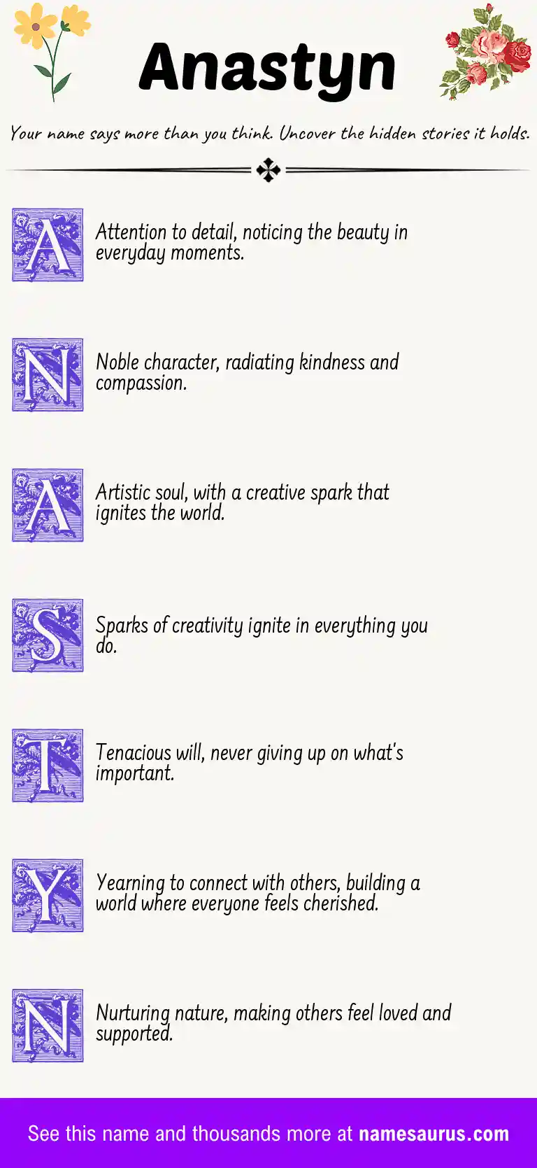 Acrostic poem about Anastyn.