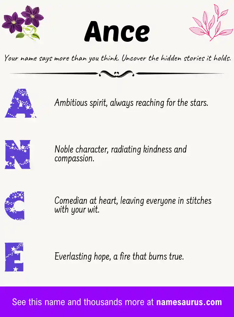 Acrostic poem about Ance.