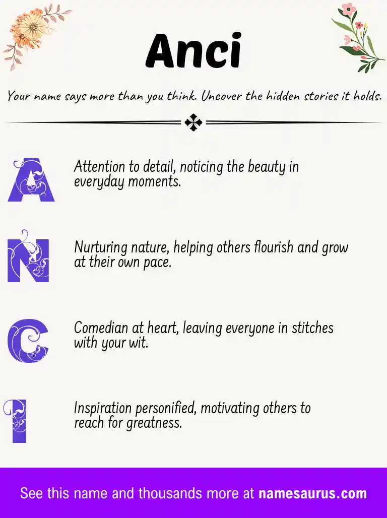 Acrostic poem about Anci.