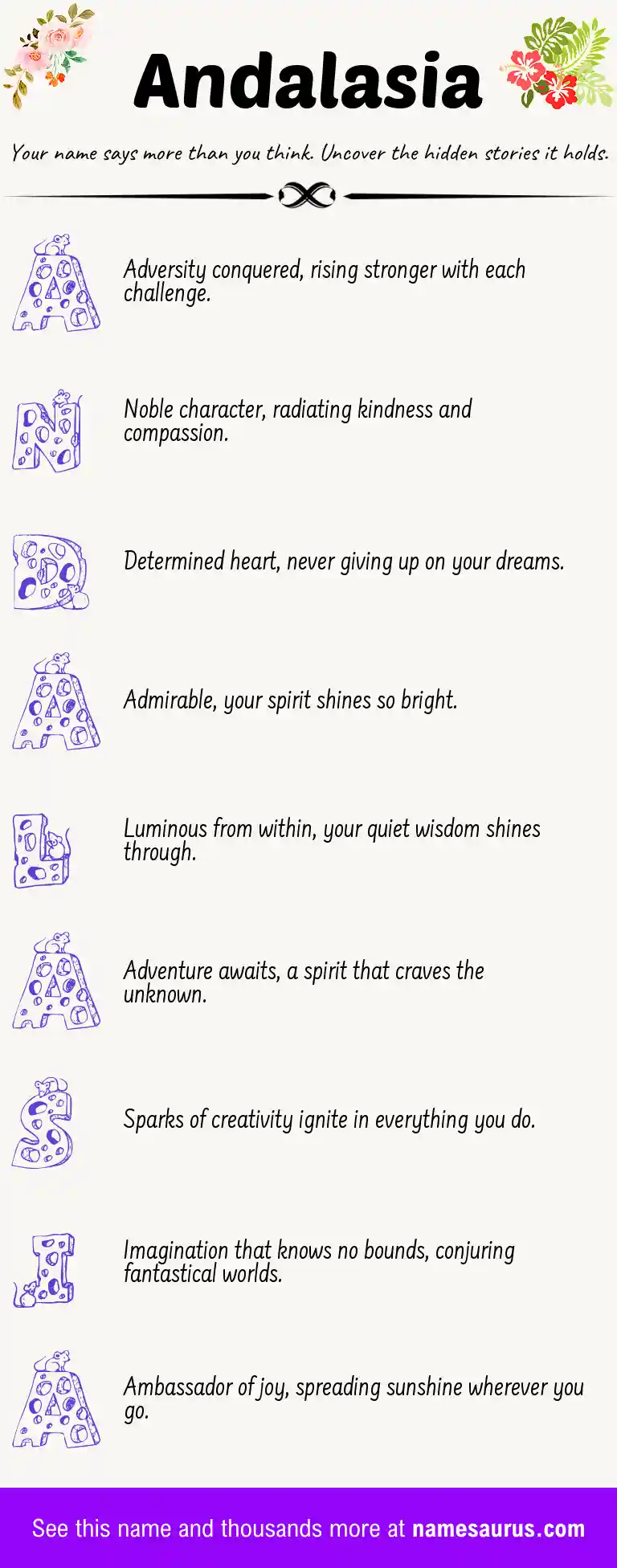 Acrostic poem about Andalasia.