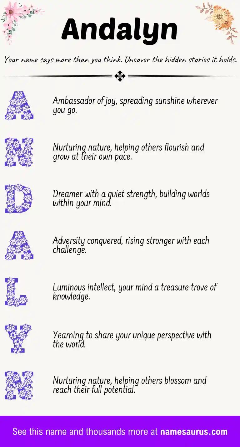Acrostic poem about Andalyn.