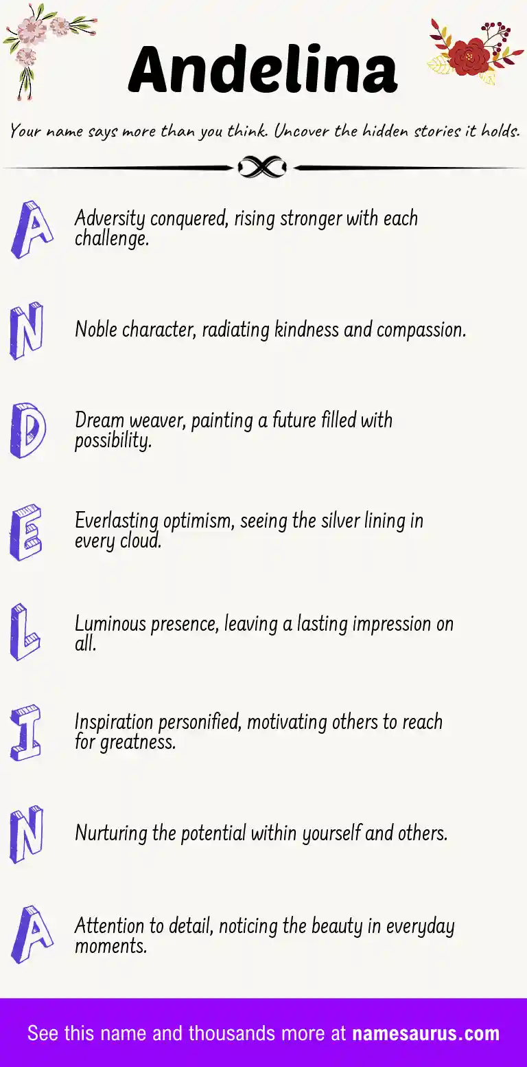 Acrostic poem about Andelina.