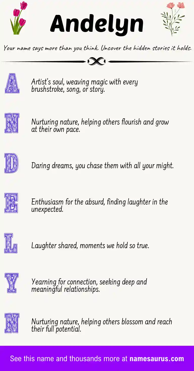 Acrostic poem about Andelyn.