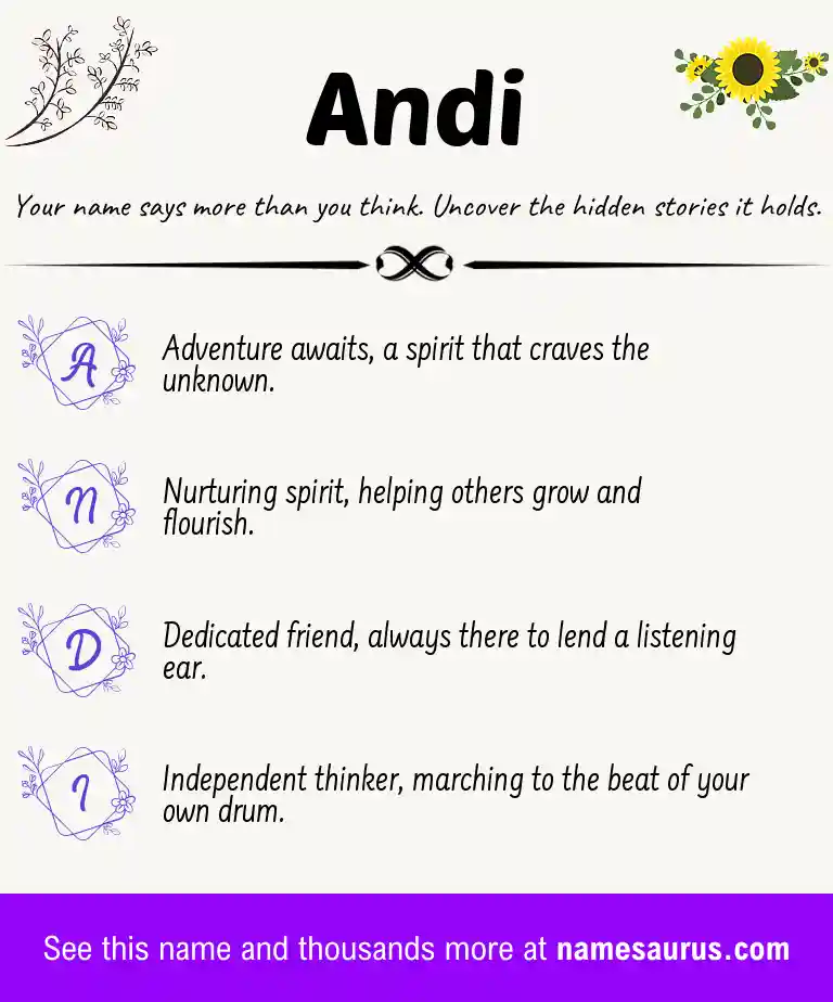 Acrostic poem about Andi.