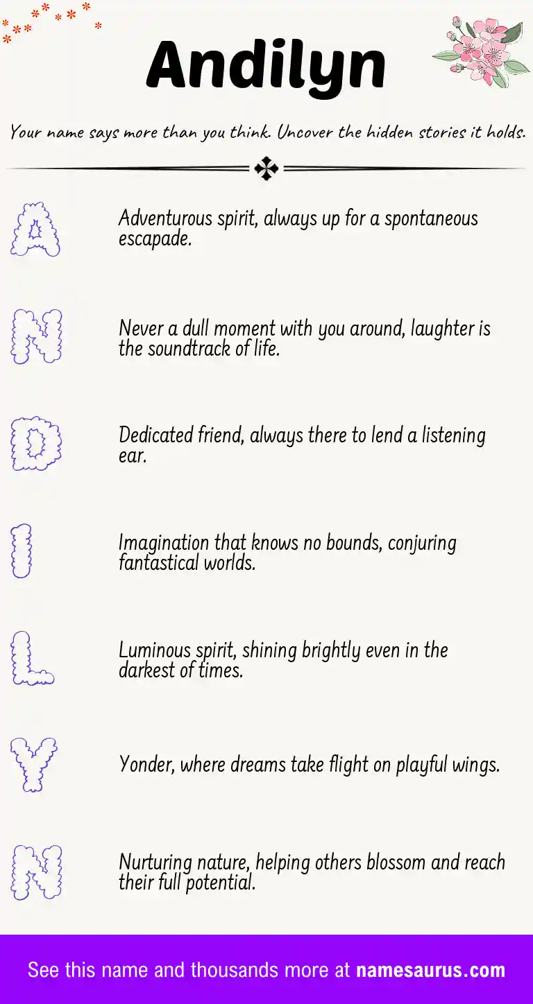 Acrostic poem about Andilyn.