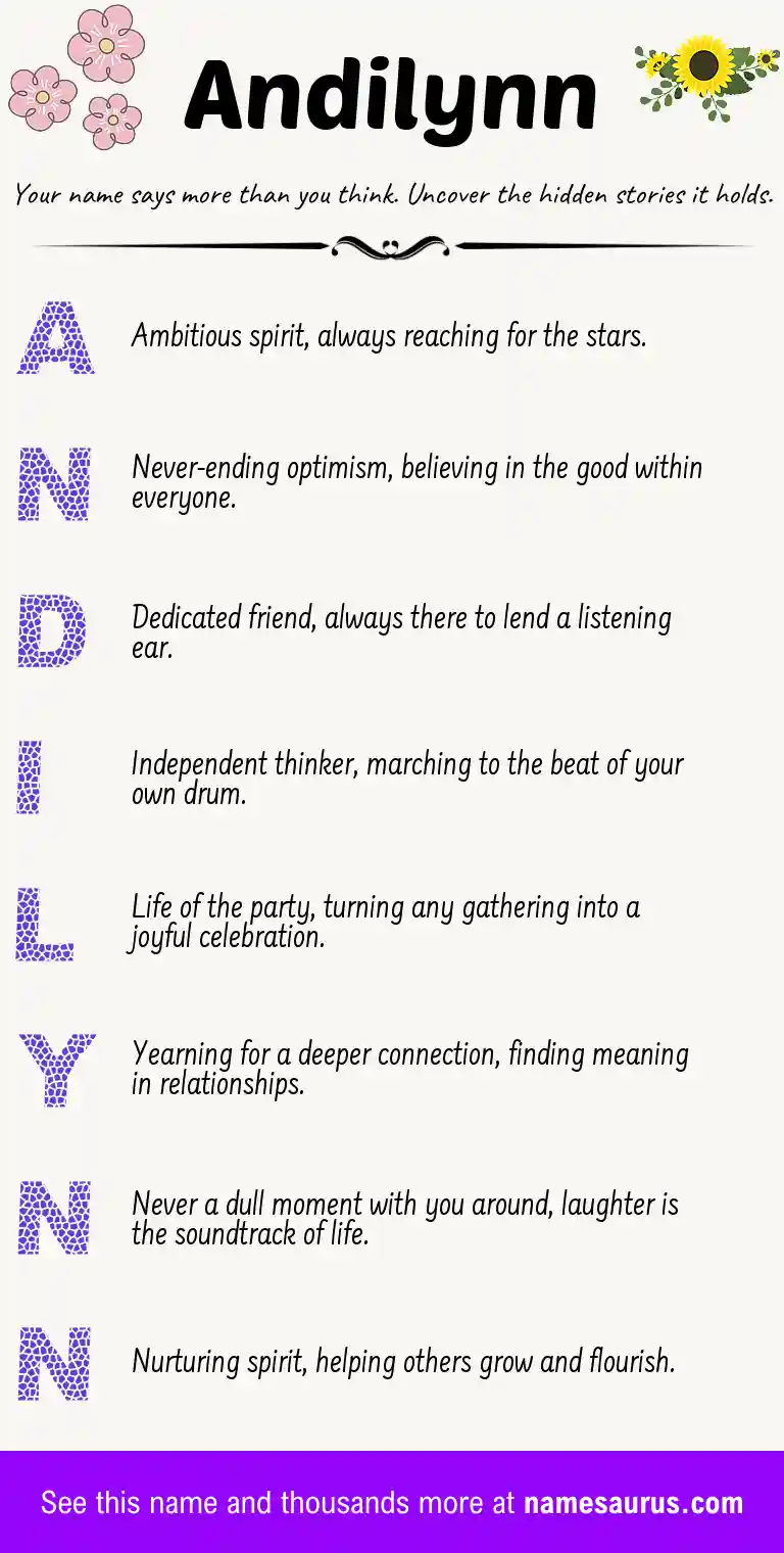 Acrostic poem about Andilynn.