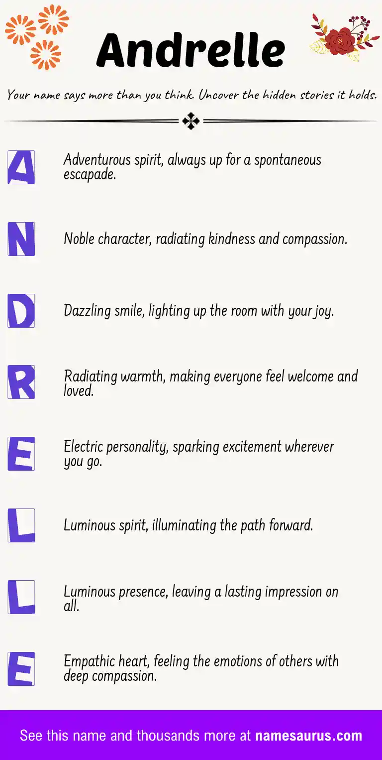 Acrostic poem about Andrelle.