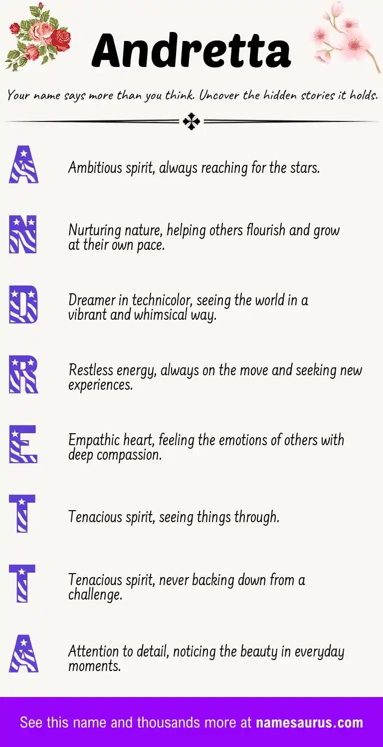 Acrostic poem about Andretta.