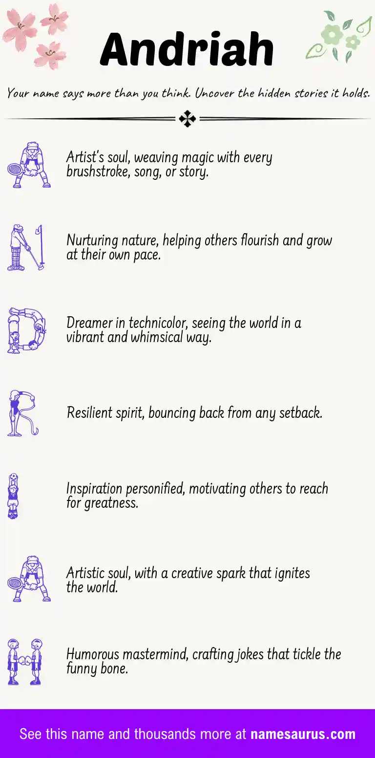 Acrostic poem about Andriah.