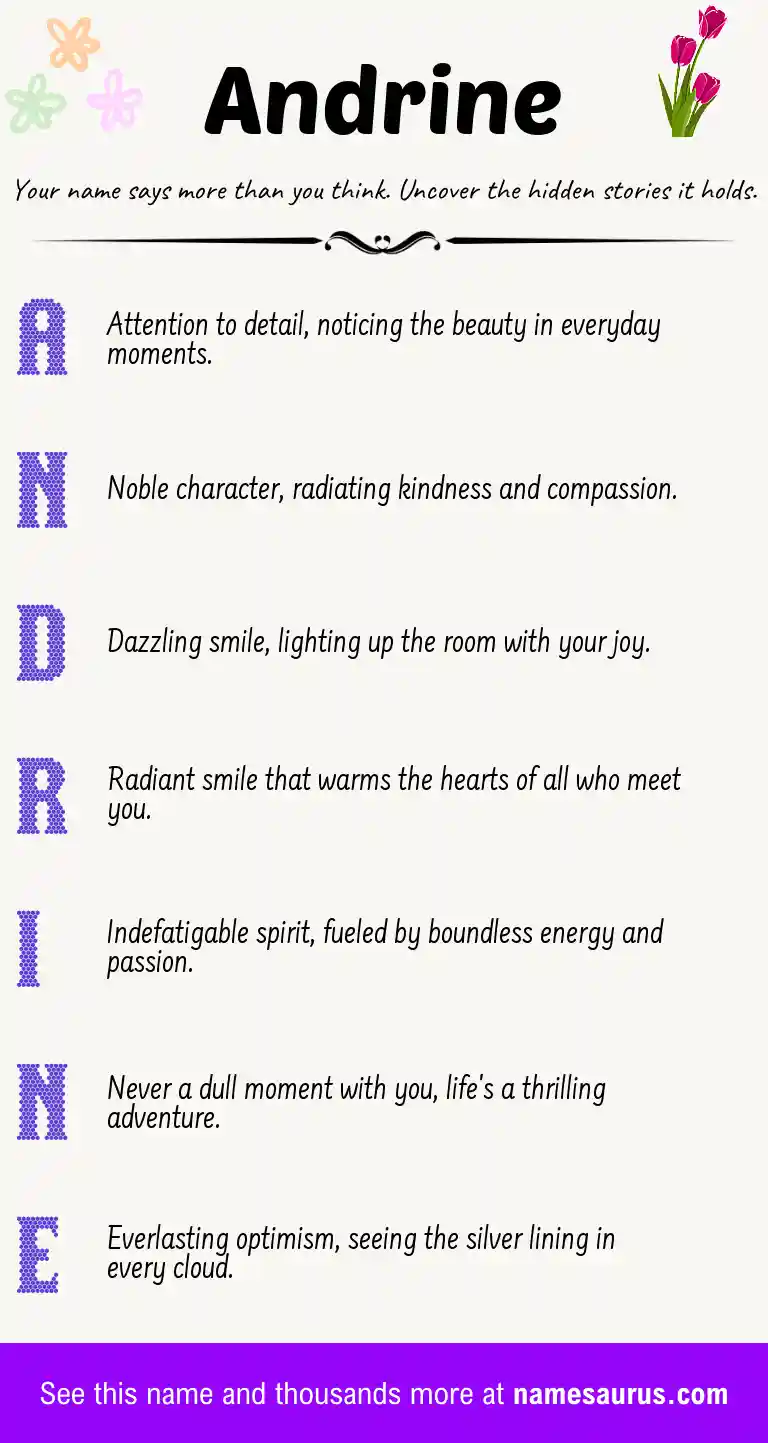 Acrostic poem about Andrine.