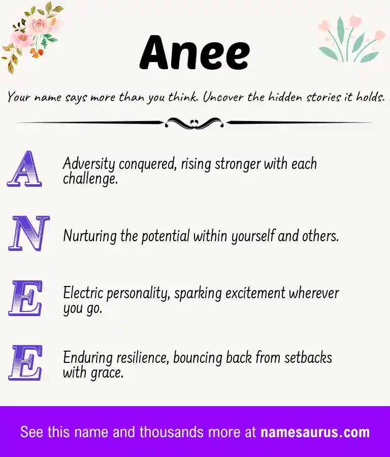 Acrostic poem about Anee.