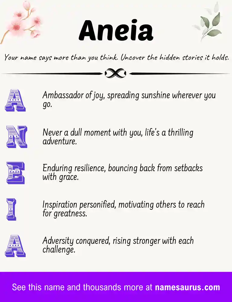 Acrostic poem about Aneia.