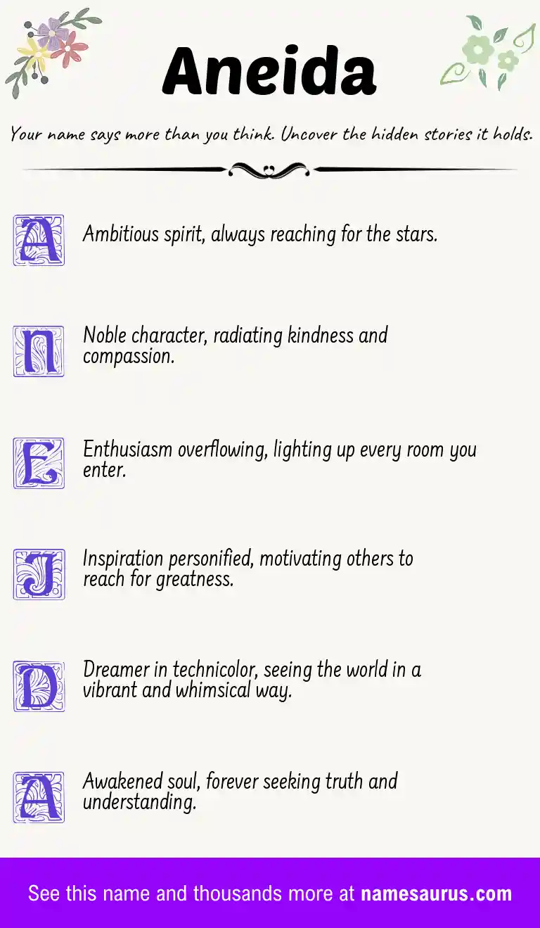 Acrostic poem about Aneida.