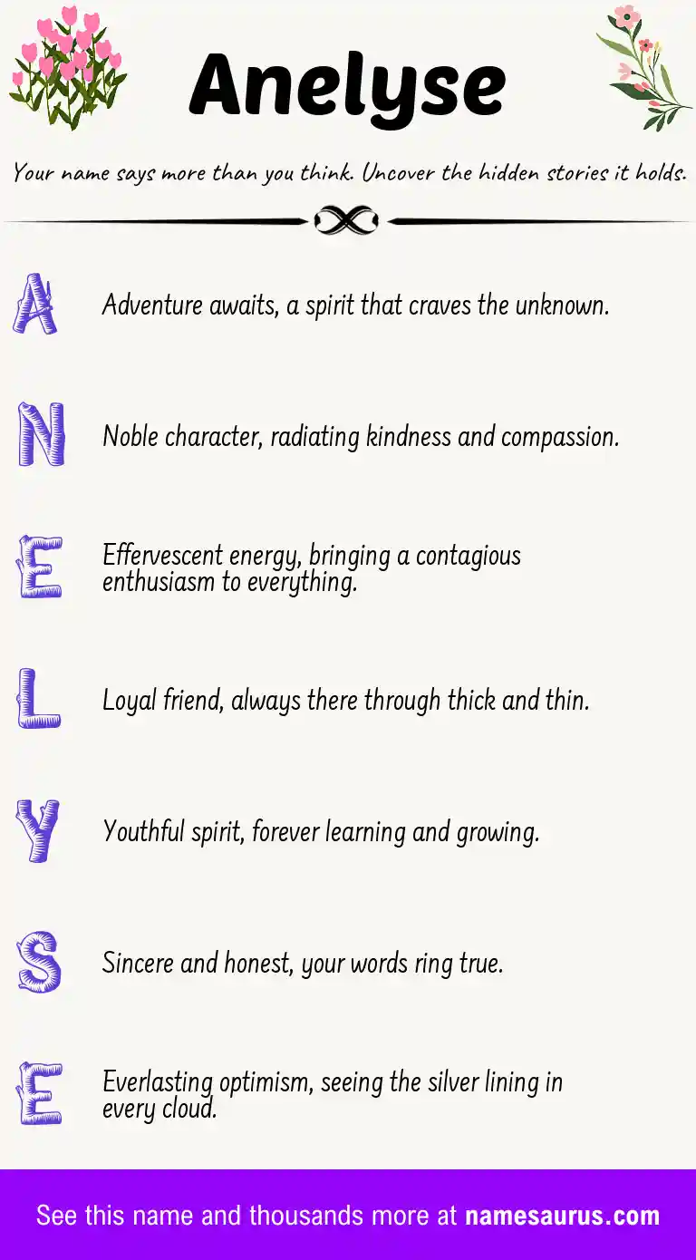 Acrostic poem about Anelyse.