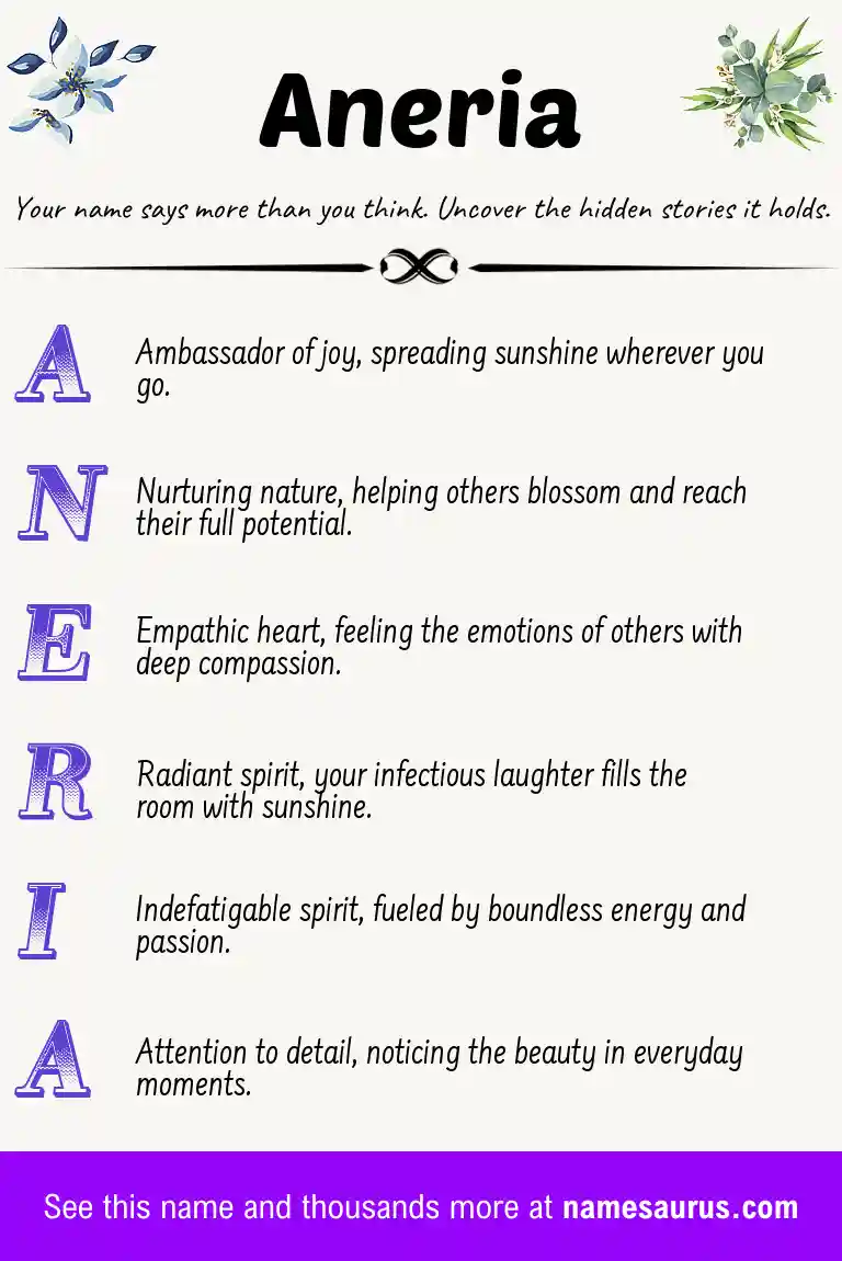 Acrostic poem about Aneria.