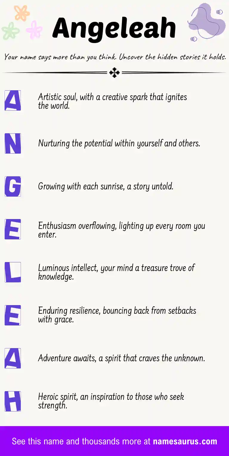 Acrostic poem about Angeleah.