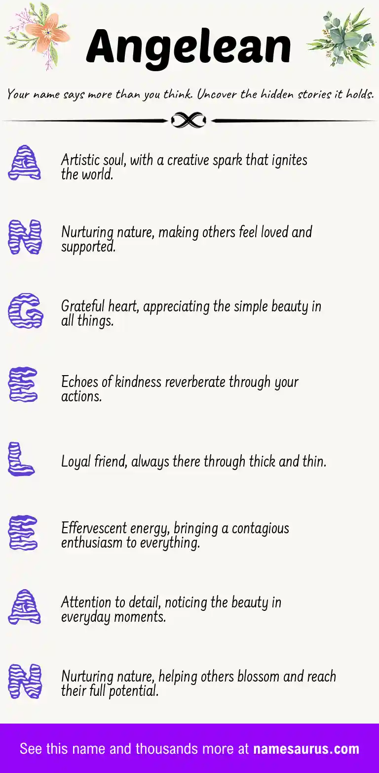 Acrostic poem about Angelean.