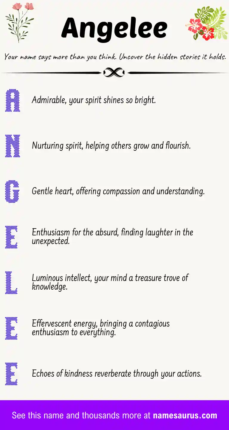 Acrostic poem about Angelee.