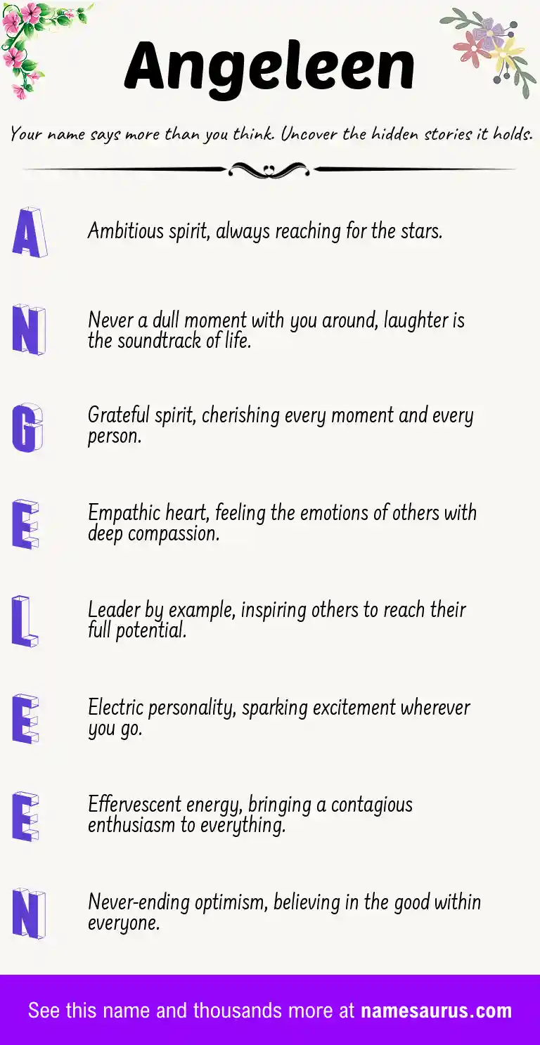 Acrostic poem about Angeleen.