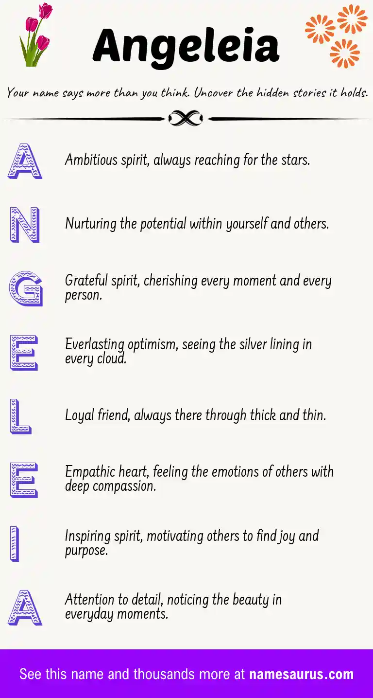 Acrostic poem about Angeleia.