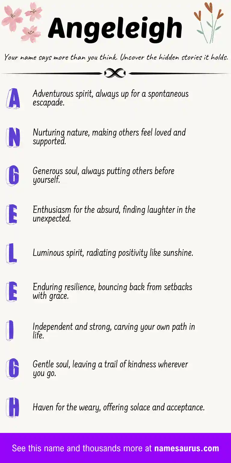 Acrostic poem about Angeleigh.