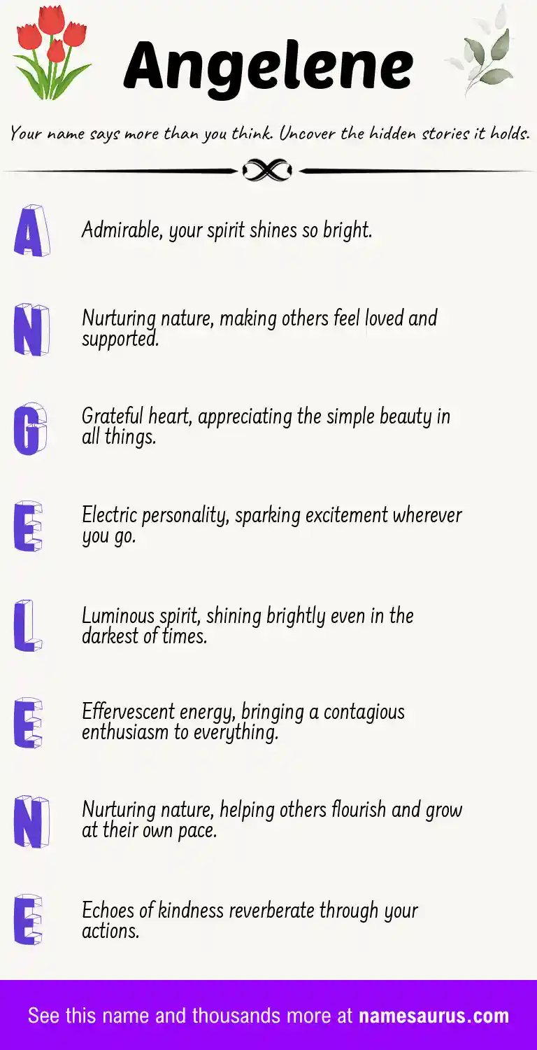 Acrostic poem about Angelene.