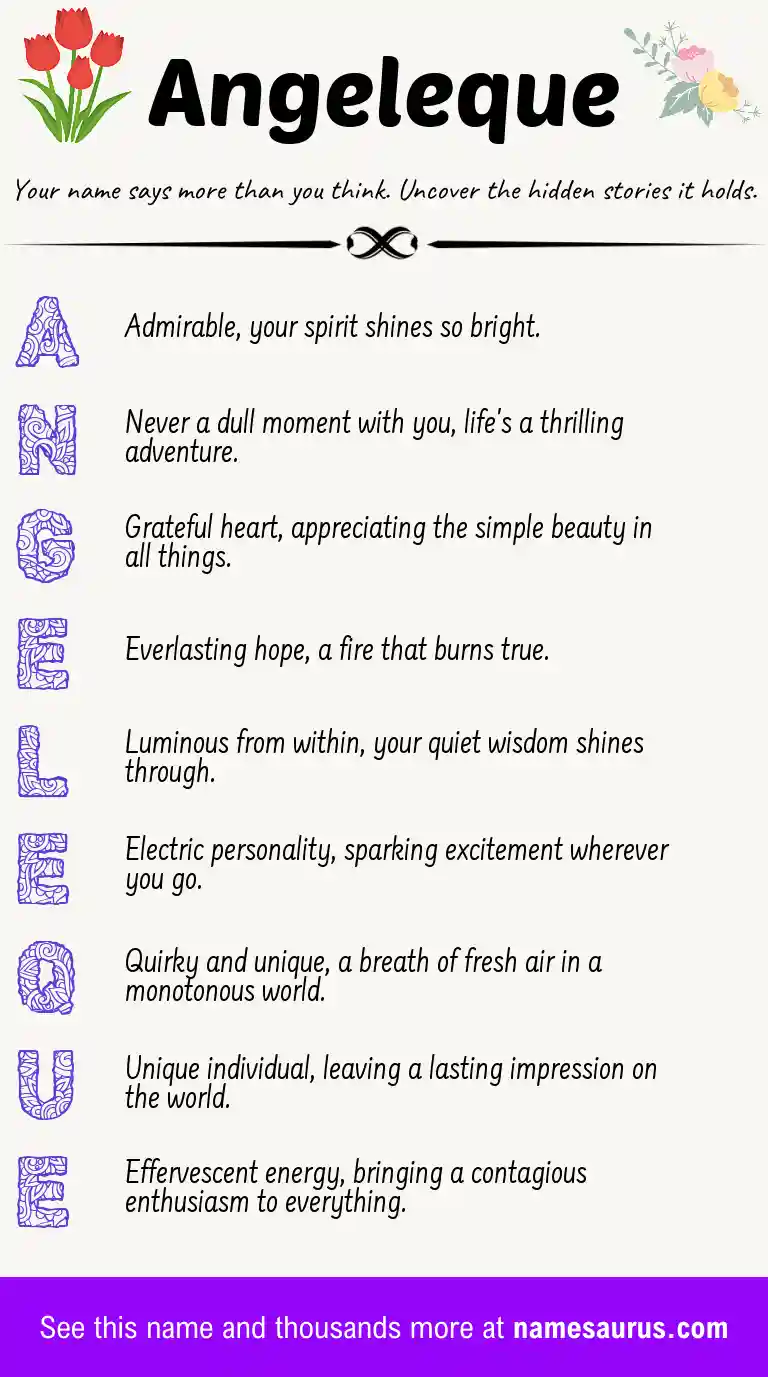 Acrostic poem about Angeleque.