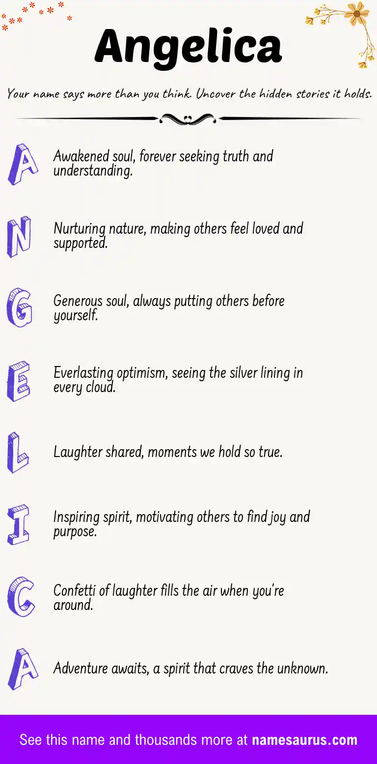 Acrostic poem about Angelica.
