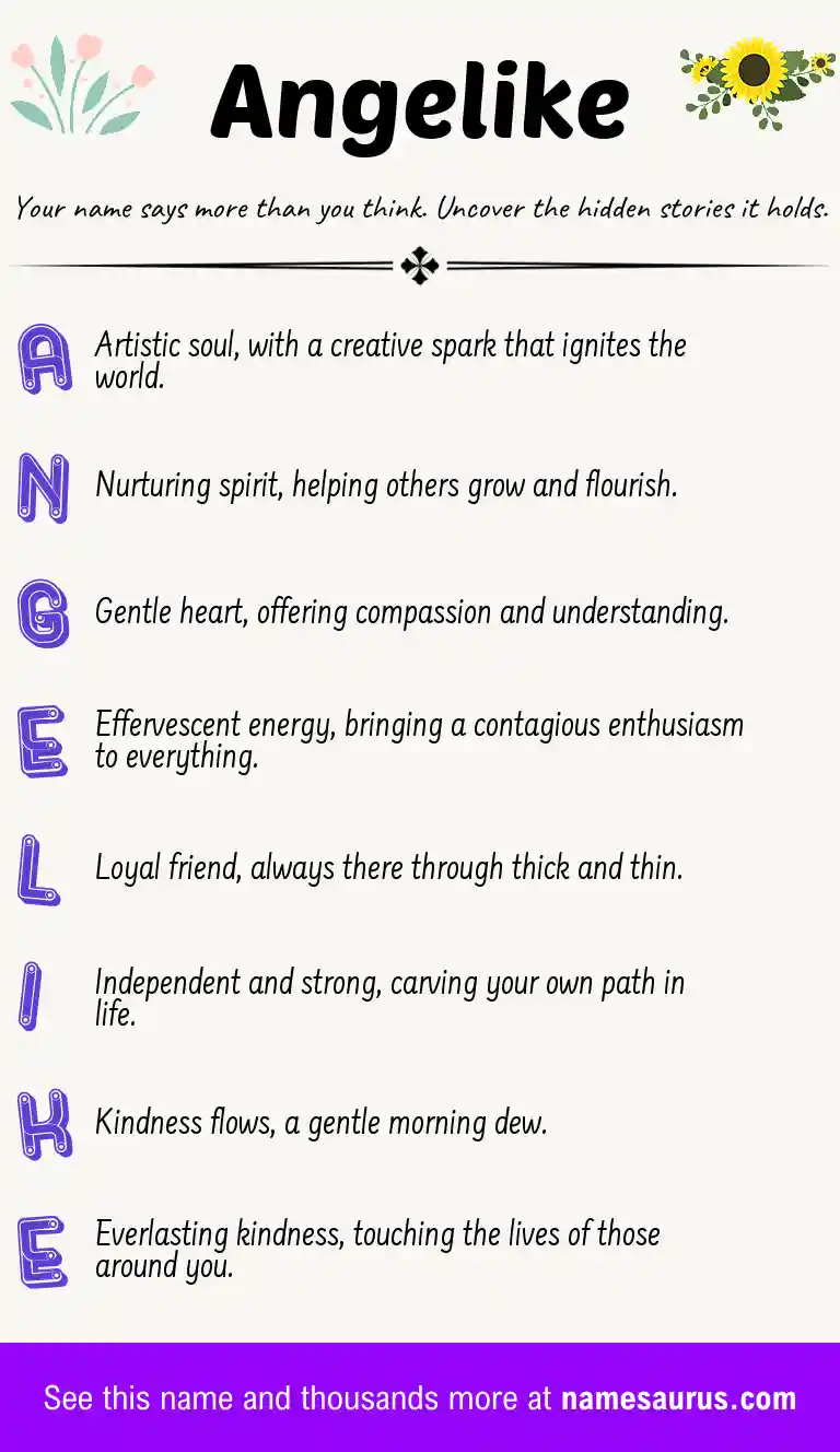 Acrostic poem about Angelike.