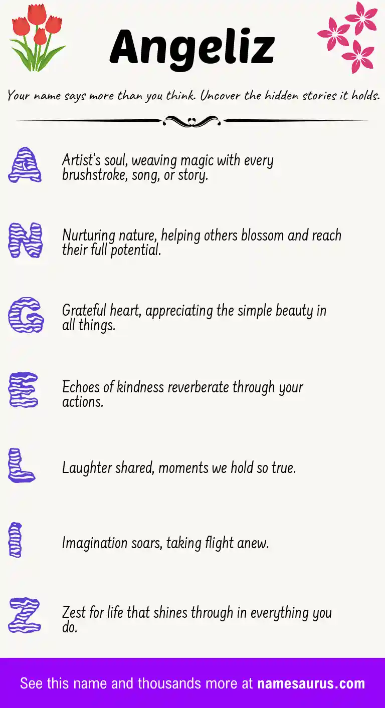 Acrostic poem about Angeliz.