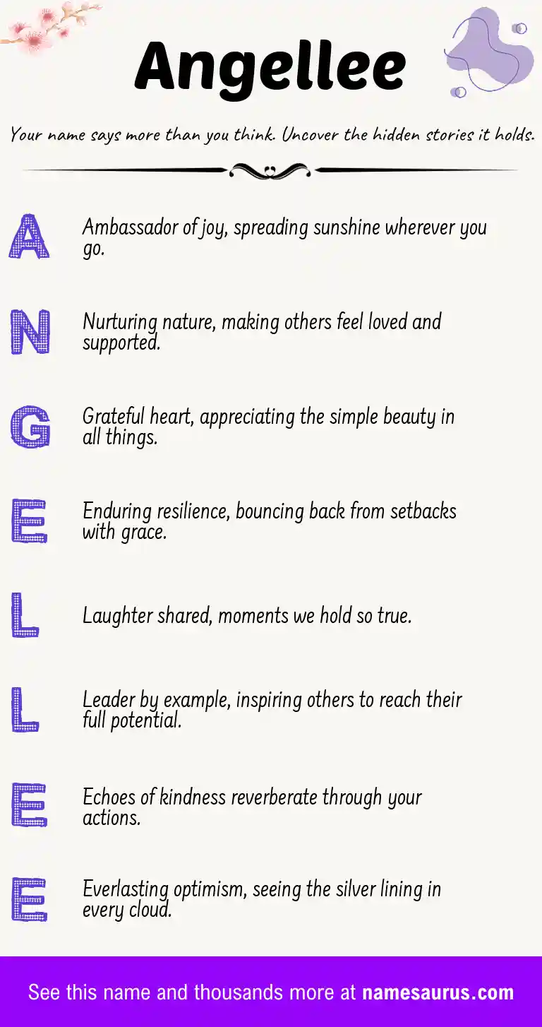 Acrostic poem about Angellee.
