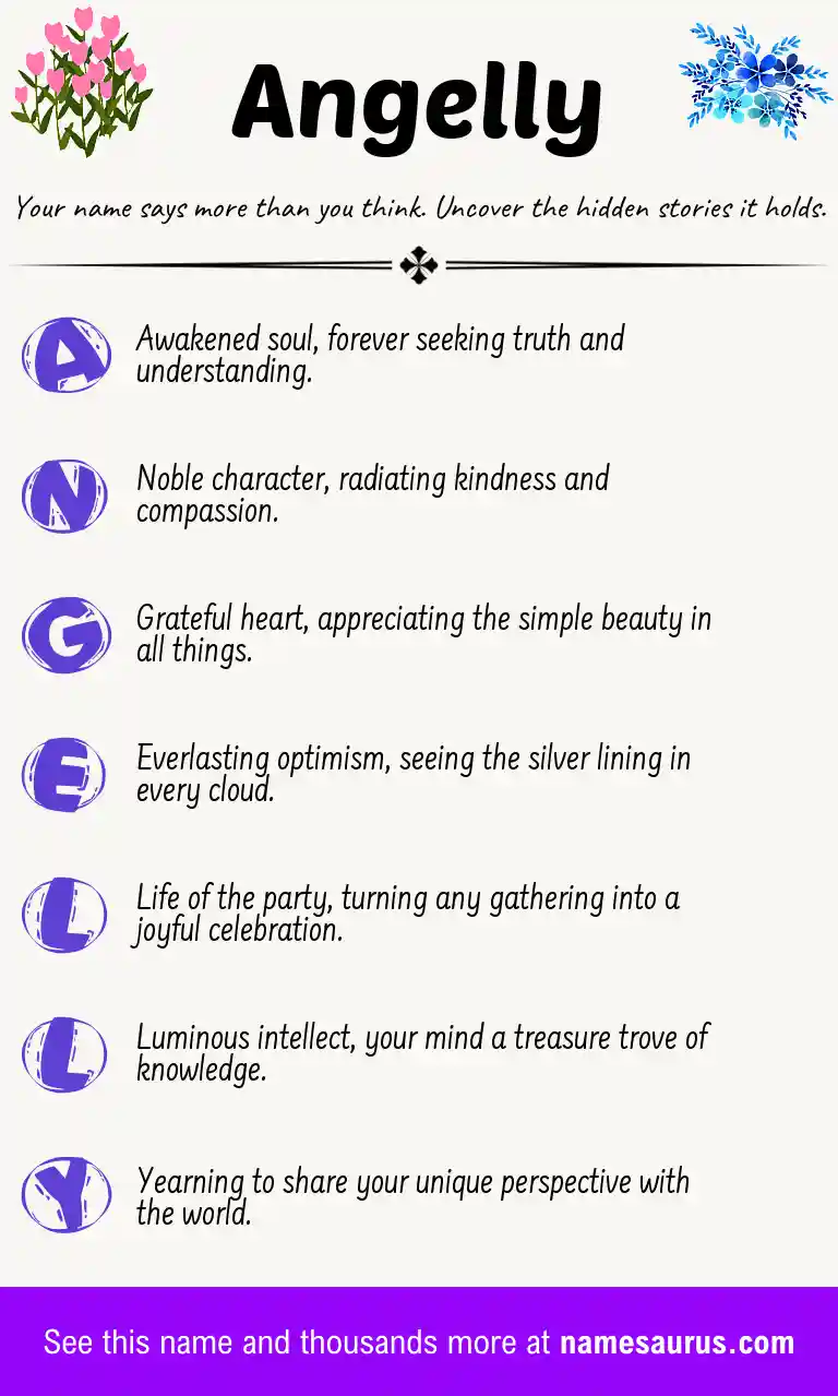 Acrostic poem about Angelly.