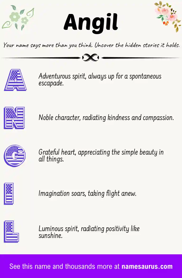 Acrostic poem about Angil.