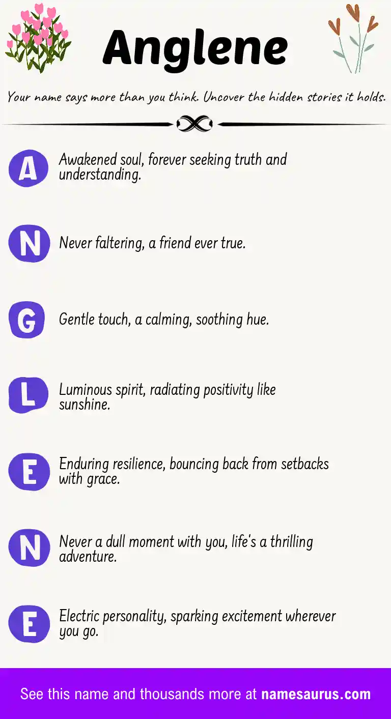 Acrostic poem about Anglene.