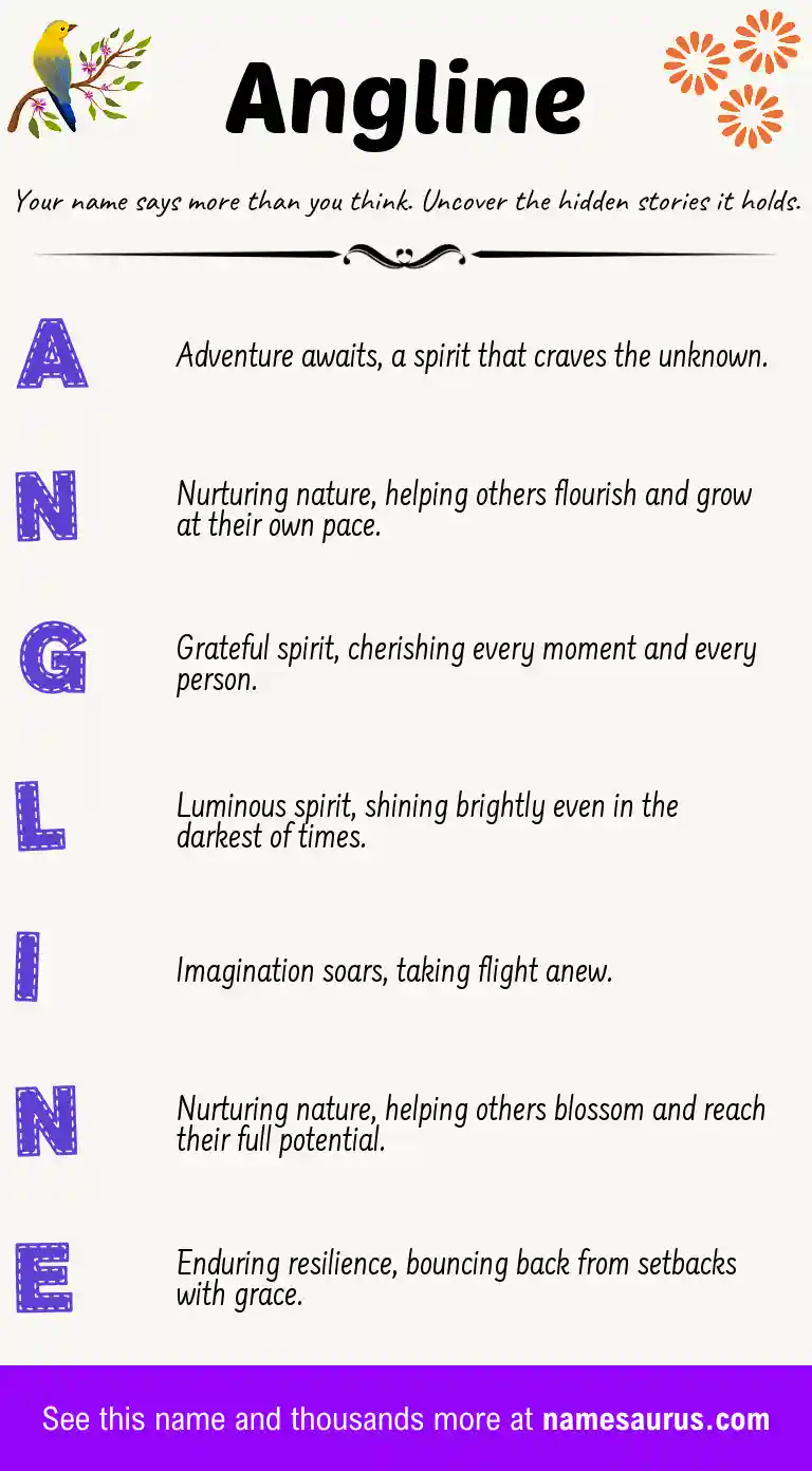 Acrostic poem about Angline.