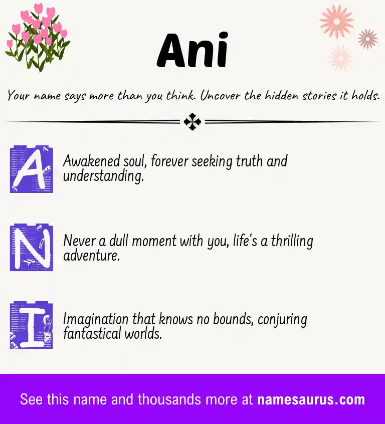 Acrostic poem about Ani.