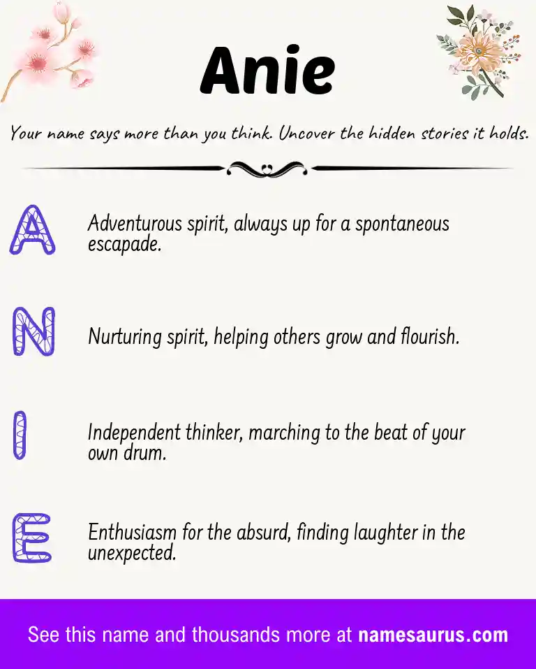 Acrostic poem about Anie.