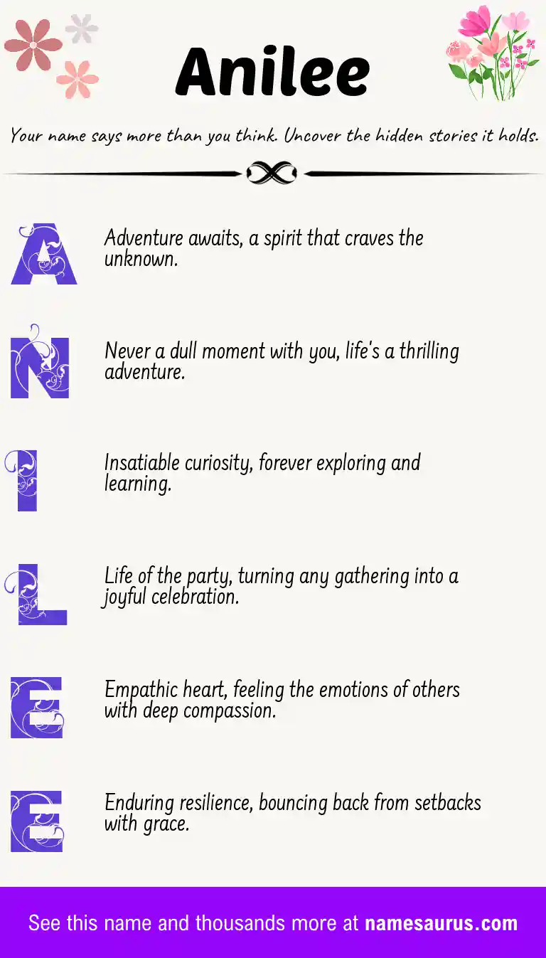 Acrostic poem about Anilee.
