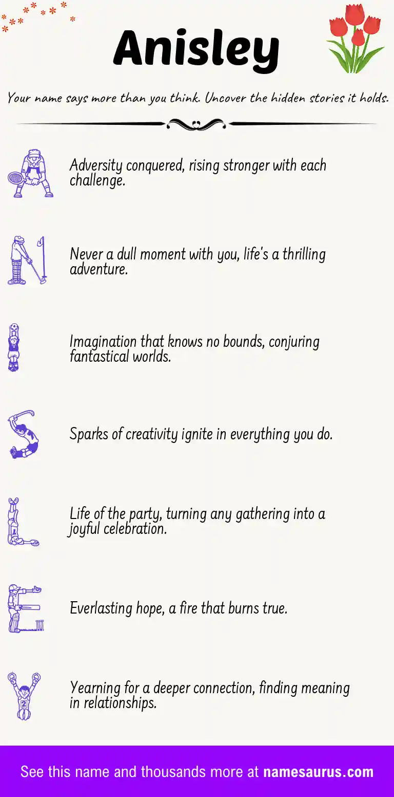 Acrostic poem about Anisley.