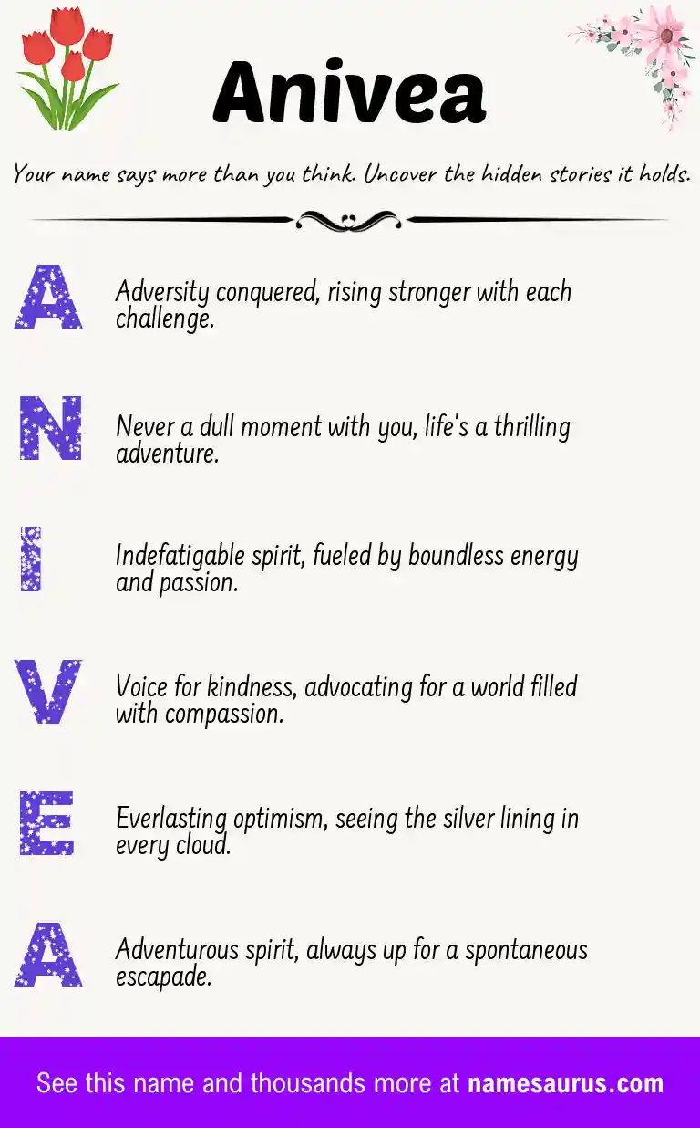 Acrostic poem about Anivea.