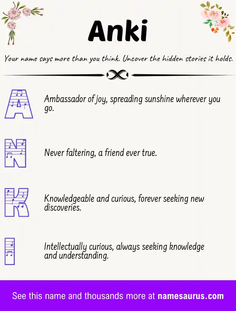 Acrostic poem about Anki.