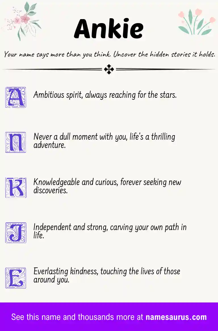 Acrostic poem about Ankie.