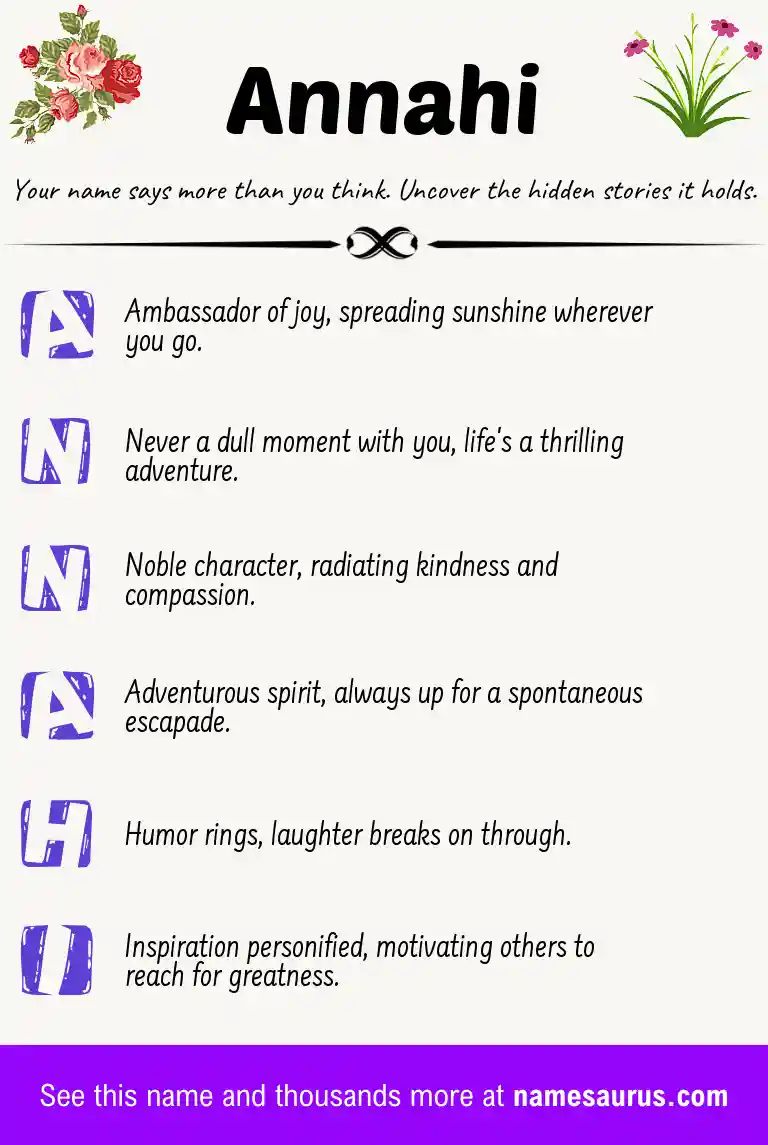 Acrostic poem about Annahi.