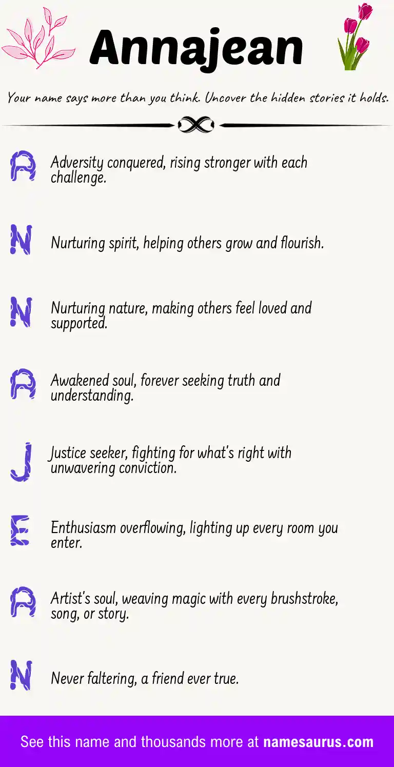 Acrostic poem about Annajean.