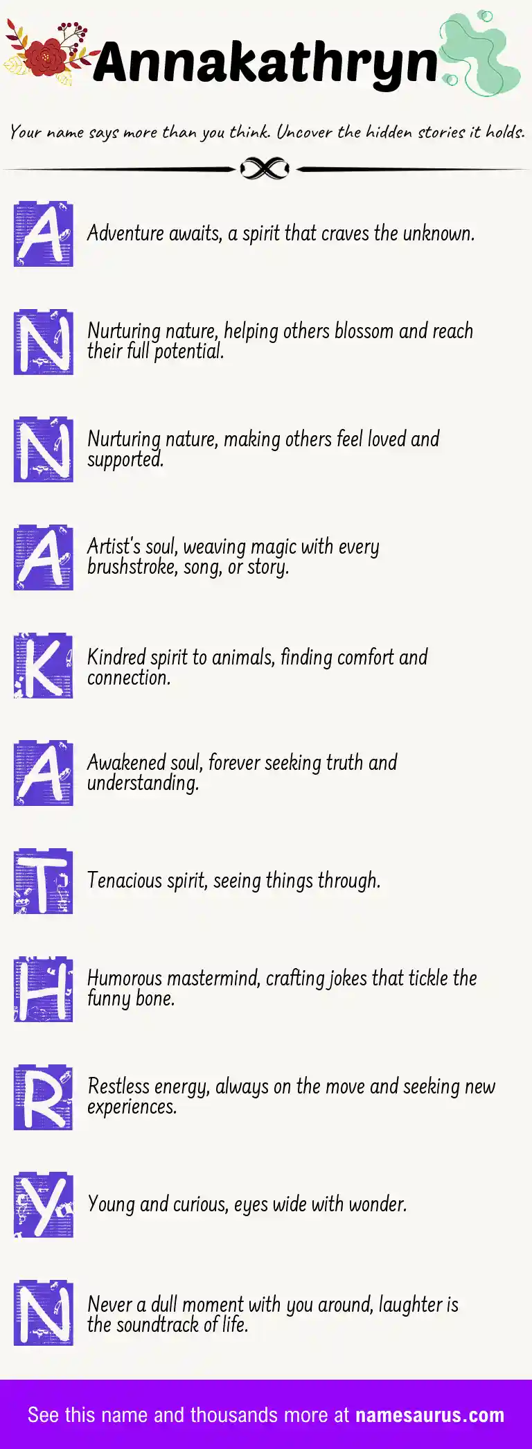 Acrostic poem about Annakathryn.