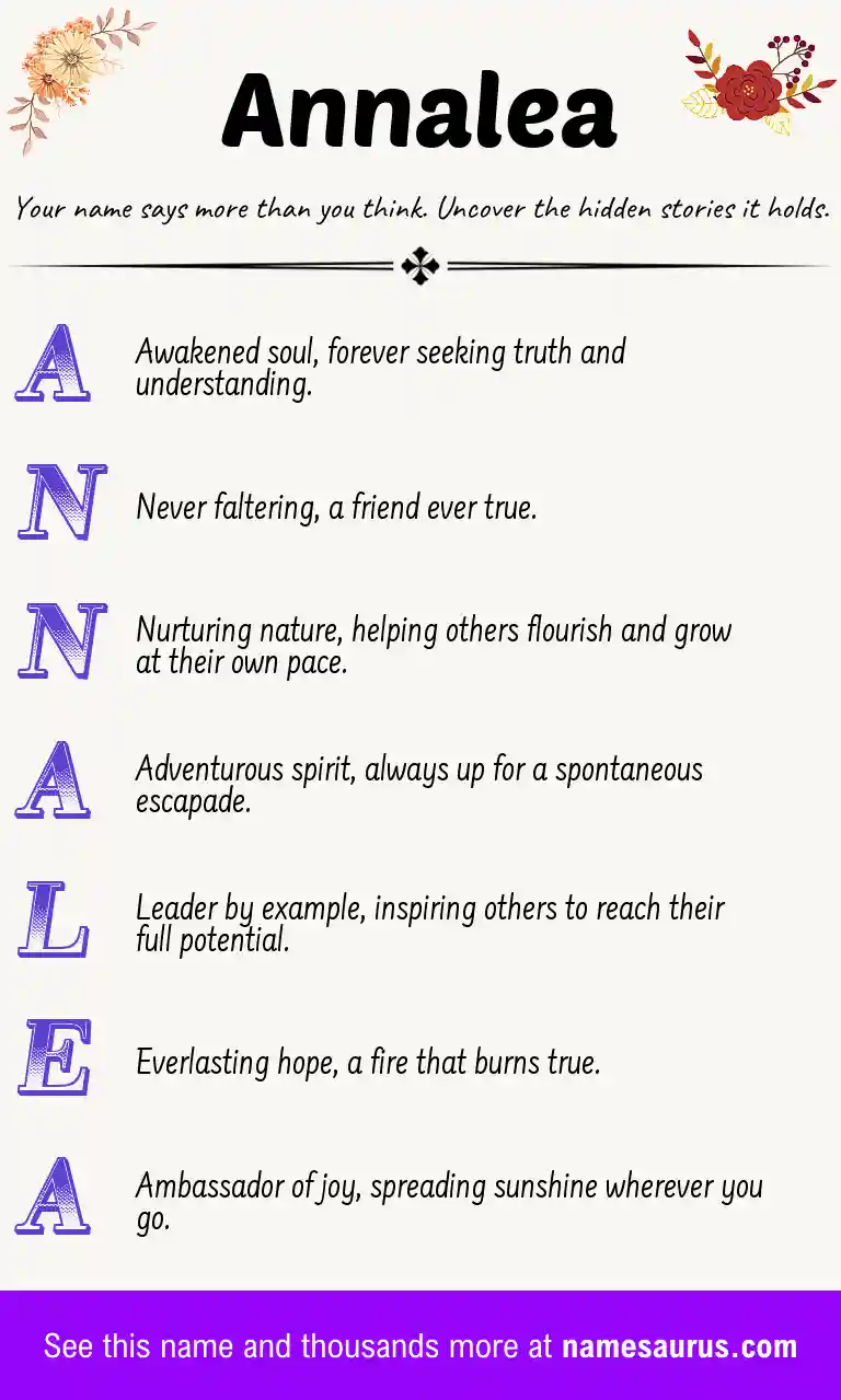 Acrostic poem about Annalea.