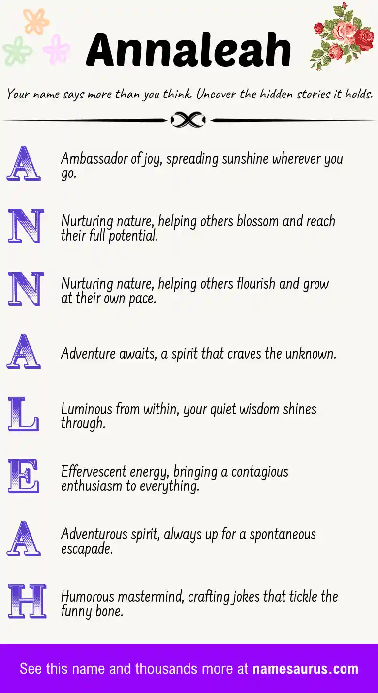 Acrostic poem about Annaleah.
