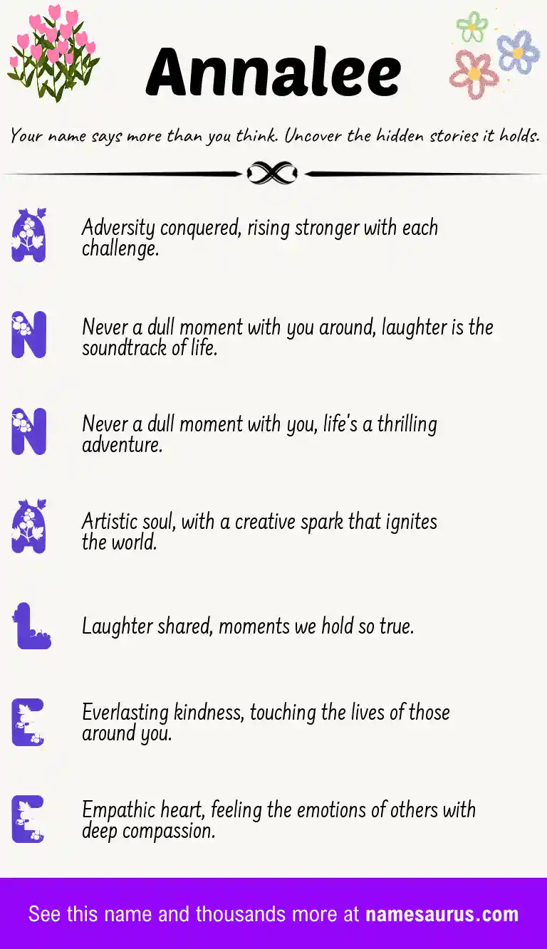 Acrostic poem about Annalee.
