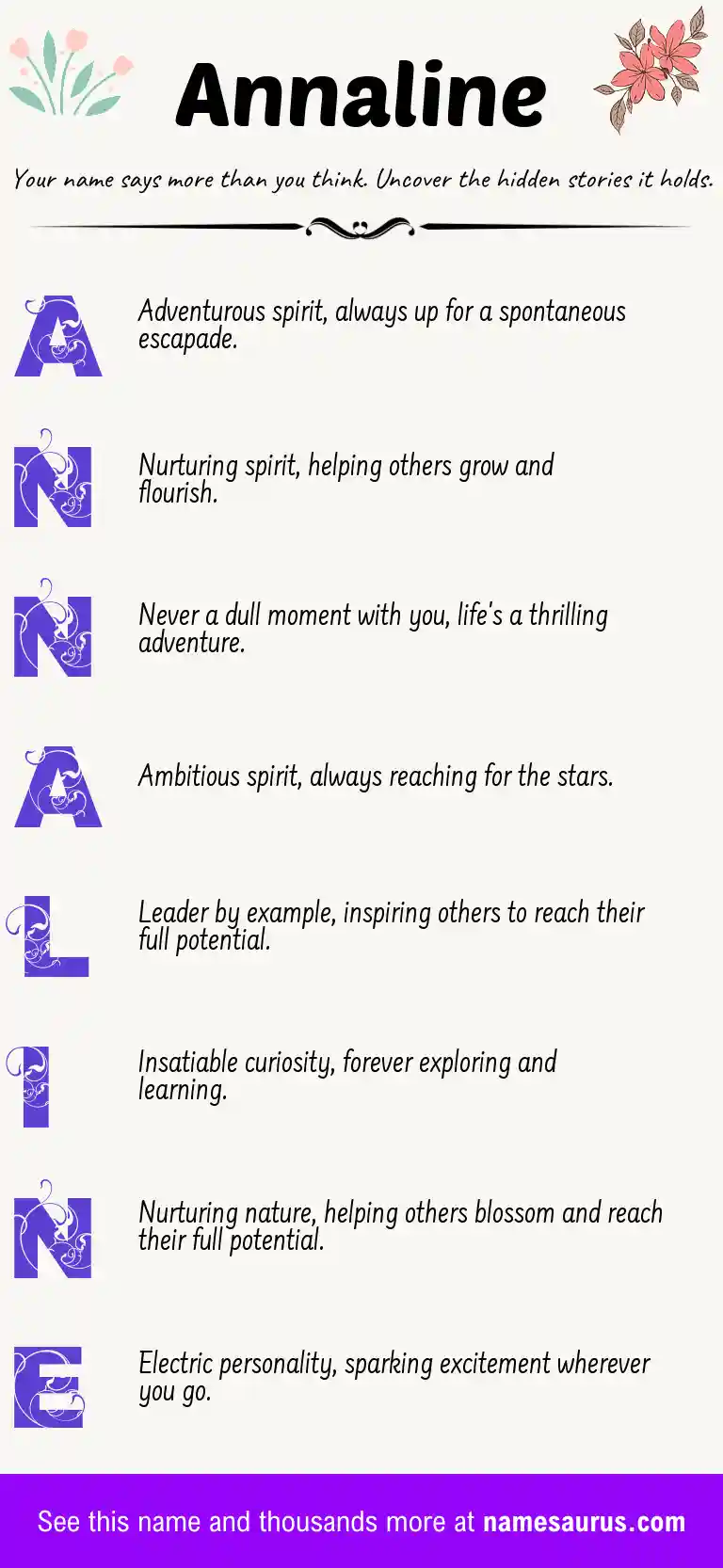 Acrostic poem about Annaline.