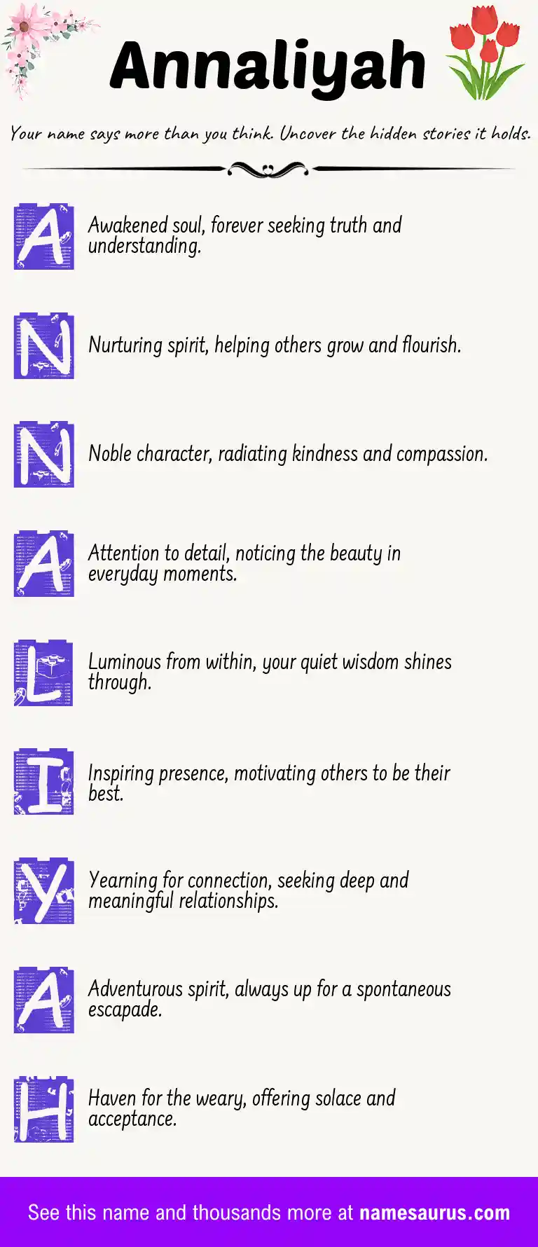 Acrostic poem about Annaliyah.